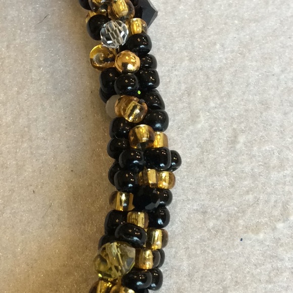 FINAL SALE PRICE CL Designs Ultra Embellished Blk/Gld Necklace - Picture 5 of 7